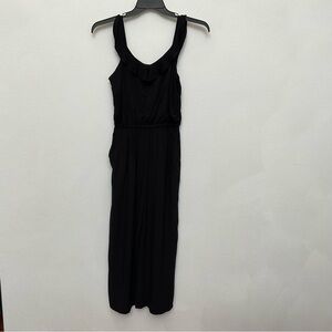 NWOT Loft Black Tank Top Long Pant Jumpsuit Size Small Petite Stretchy Formal